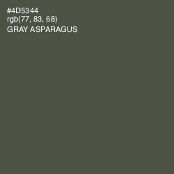 #4D5344 - Gray Asparagus Color Image
